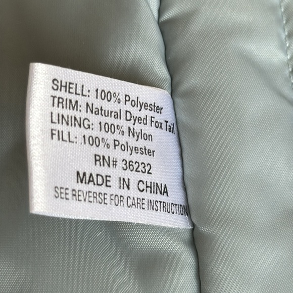 Gallery gorgeous vintage sea foam green winter coat, size M - Picture 14 of 15